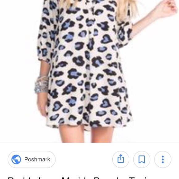 Buddy love snow leopard 1/4 sleeve dress sz S - Picture 2 of 5